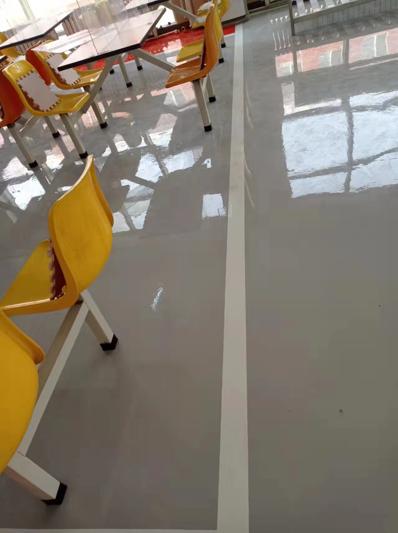 83中學食堂  環(huán)氧地坪