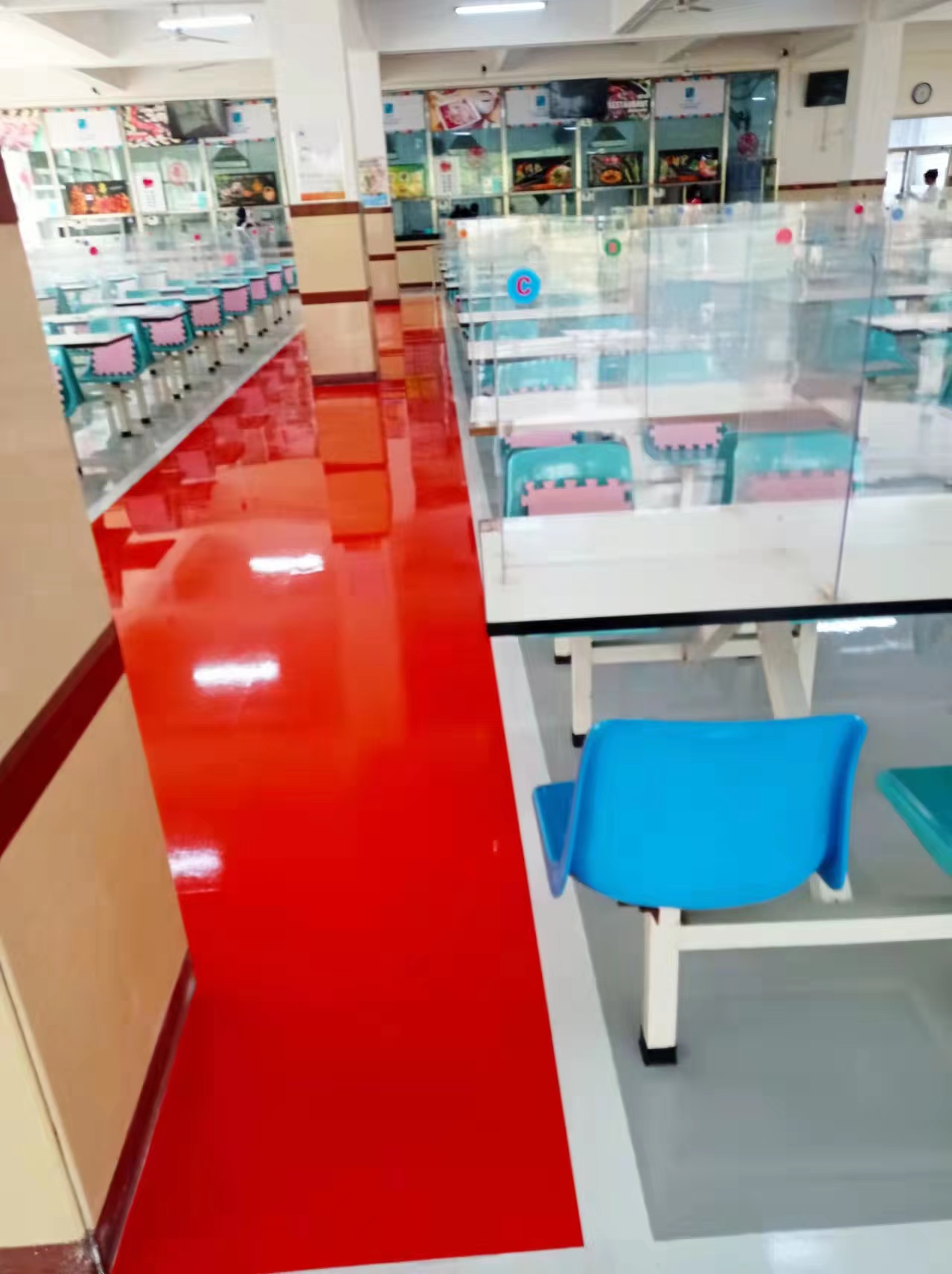 83中學食堂  環(huán)氧地坪